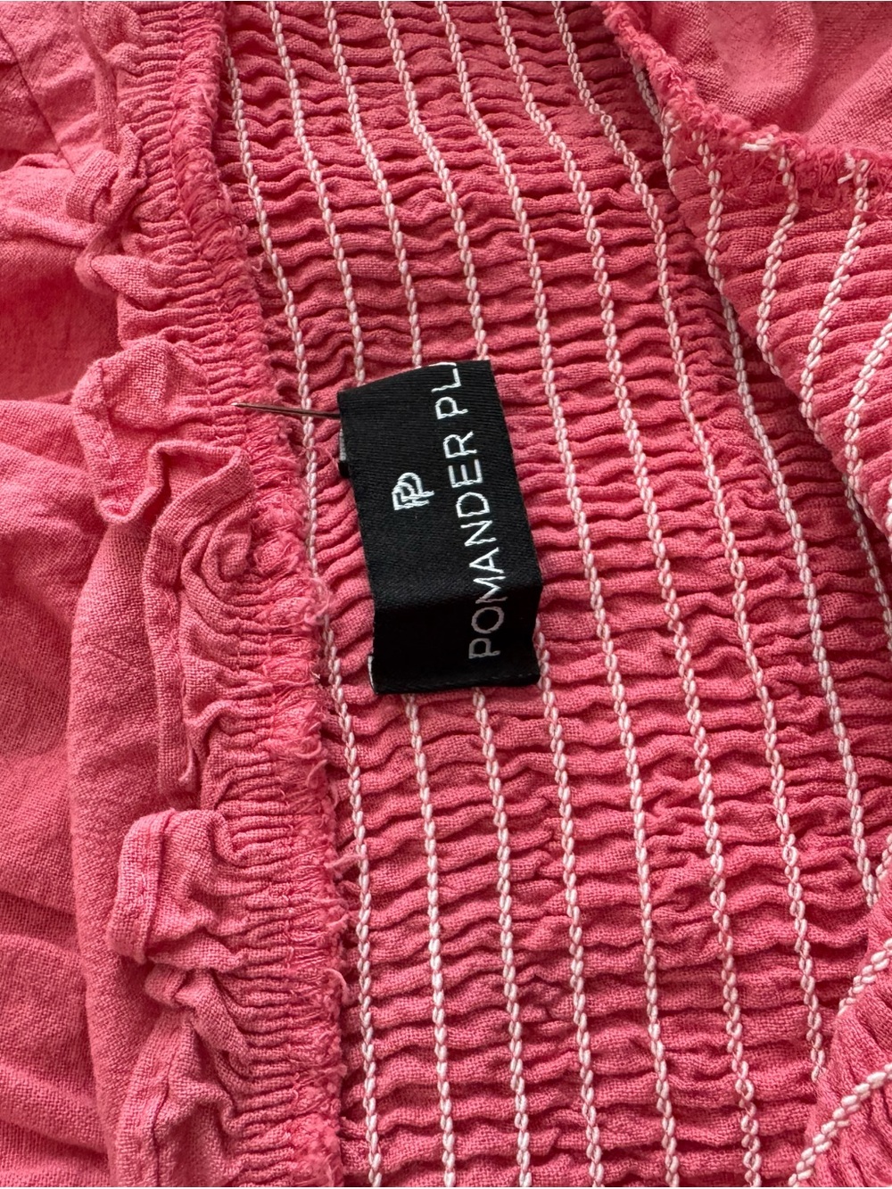 Smocked Puff-Sleeve Maxi Dress — Rose - Picture 6 of 6